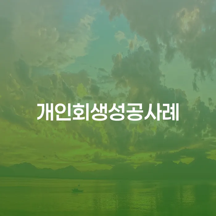 워크아웃조건 채무조정제도을 이용하여 다른방법이
