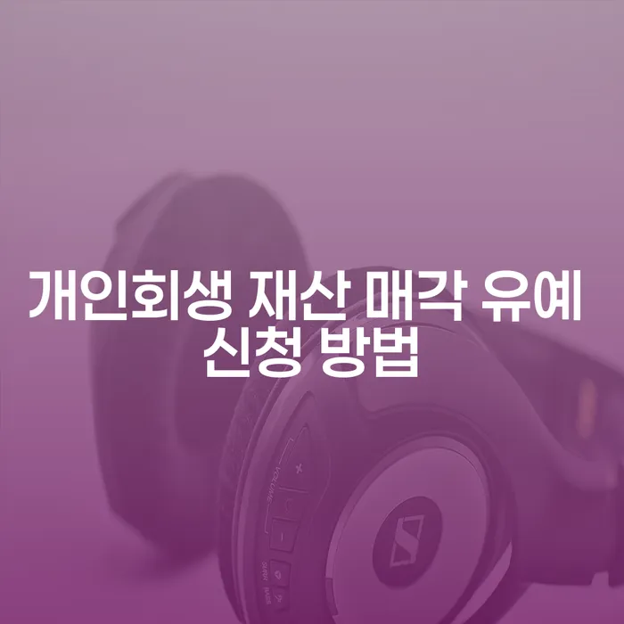 개인회생 재산 매각 유예 신청 방법을 알고 계신가요?