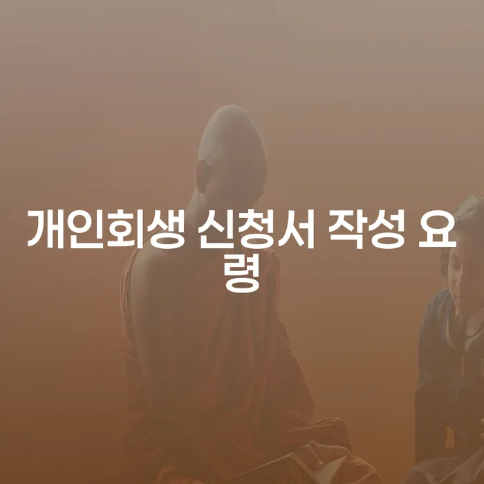 개인회생 신청서 작성 요령은 어떻게 해야 할까요?